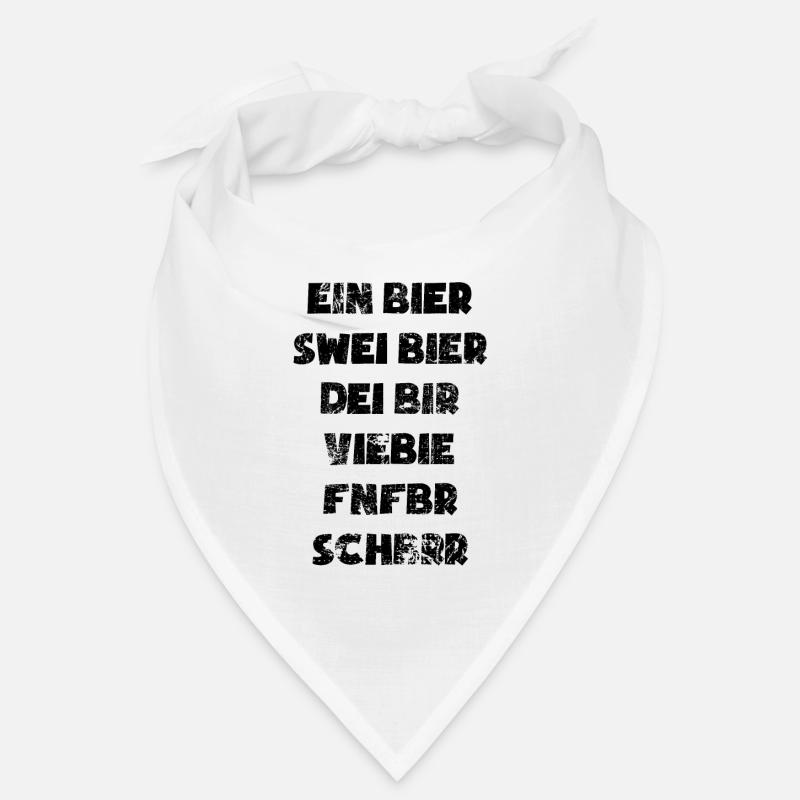 Ein Bier, swei Bier, dei Bir - Biertrinker Spruch Bandana