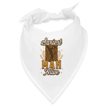 Saxiest Man Alive, Lustiges Saxophon - Bandana - Weiß - Vorne