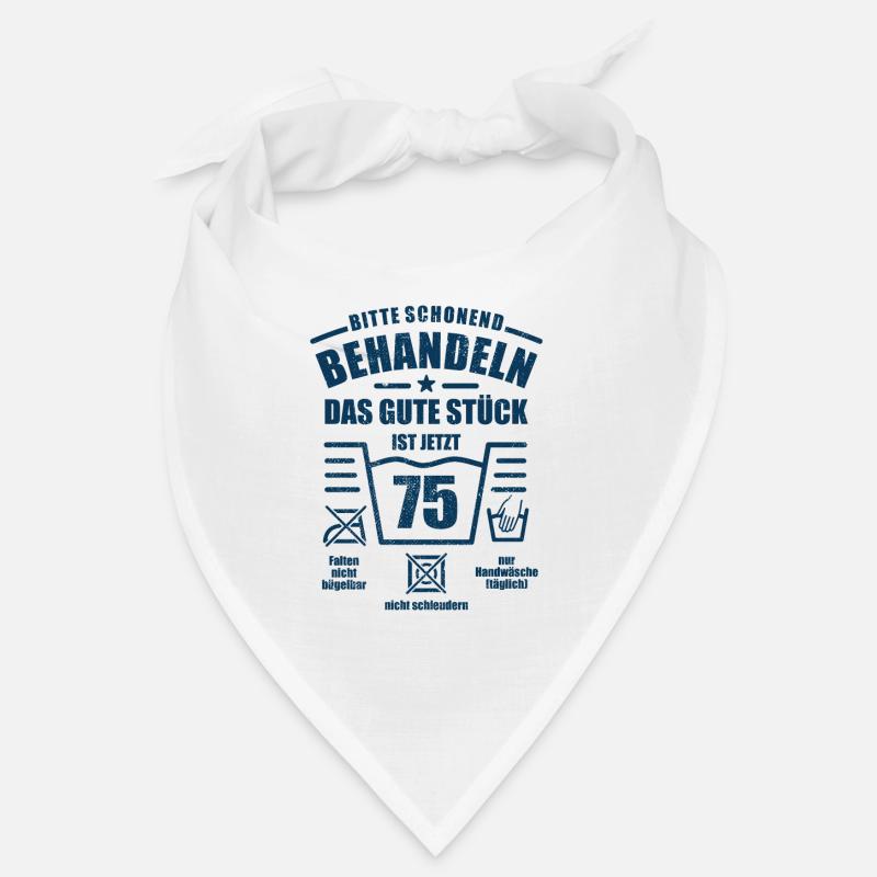 Schonend behandeln - 75. Geburtstag Geschenk Bandana