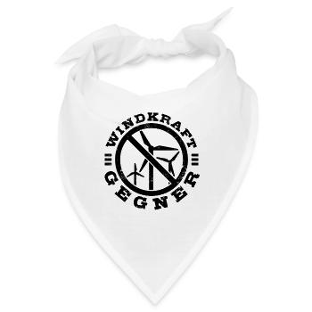 Windenergie - Windkraft Gegner - Kein Windpark - Bandana - Weiß - Vorne