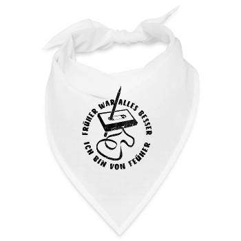 Kassette - Früher war alles besser - Bandana - Weiß - Vorne