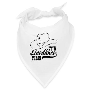 Linedance Linedancing Country Fan - Geschenk - Bandana - Weiß - Vorne