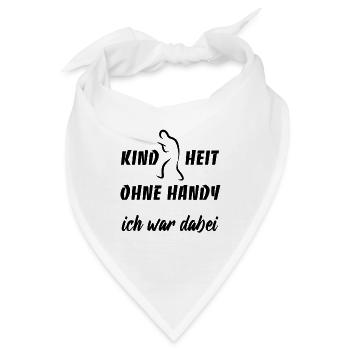 Kindheit ohne Handy - Ich war dabei - Bandana - Weiß - Vorne