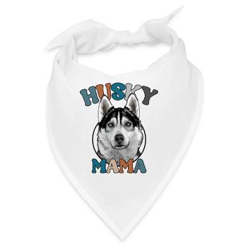 Husky Mama Hunde Hund Muttertag Wilsigns - Bandana - Weiß - Vorne