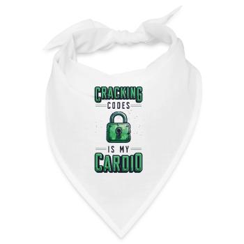 Cracking Codes Is My Cardio - Cryptologic - Bandana - Weiß - Vorne