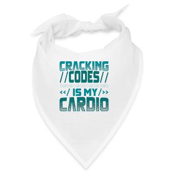 Cracking Codes Is My Cardio - Cryptologic - Bandana - Weiß - Vorne