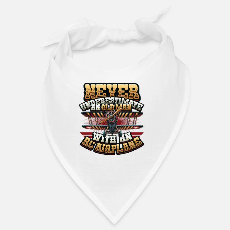 Alter Mann Mit Modellflugzeug Bandana