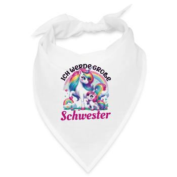 Nachwuchs Verkünden Ich Werde Große Schwester 2026 - Bandana - Weiß - Vorne