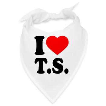 I love ts - Bandana - Weiß - Vorne