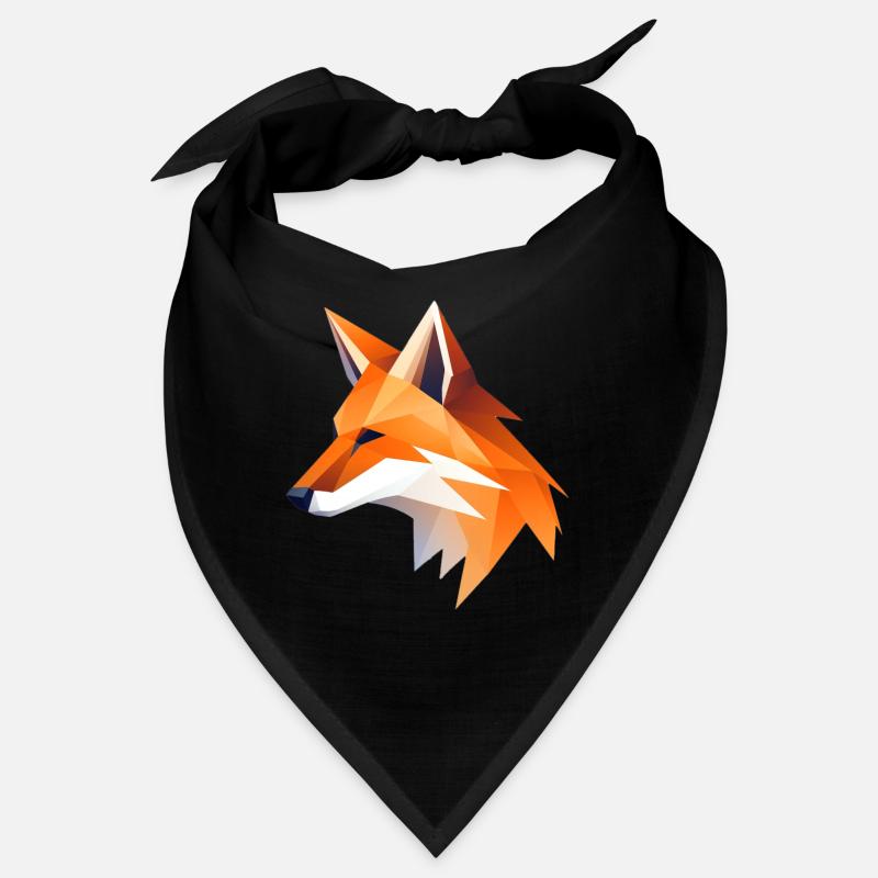 Fox Head Low Poly Logo Design Bandana