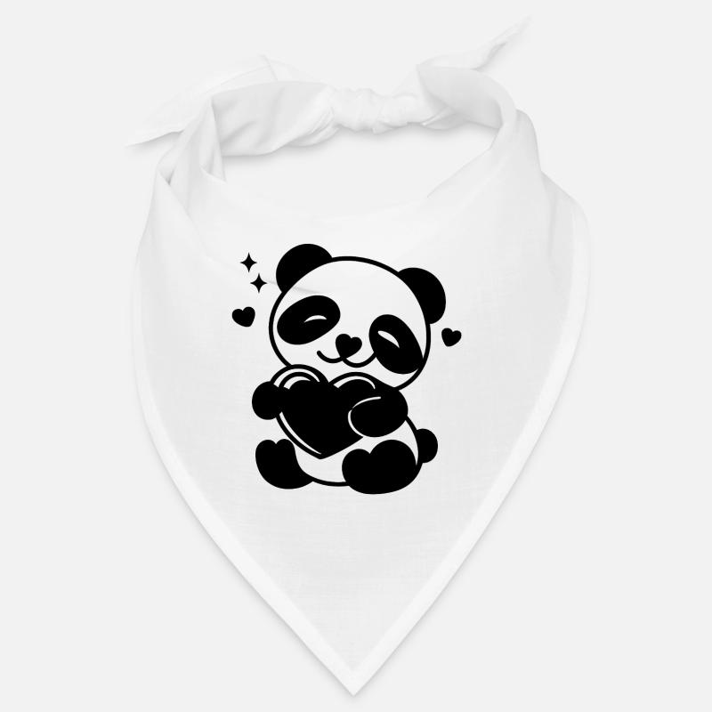 Panda Coeur Doux Bandana
