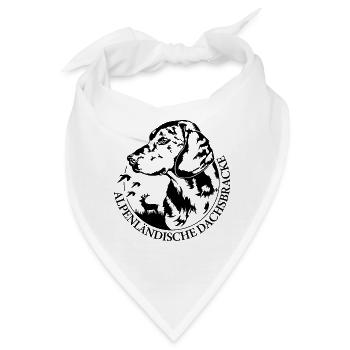 ALPENLÄNDISCHE DACHSBRACKE Hundeportrait Wilsigns - Bandana - Weiß - Vorne