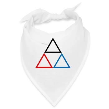 Dreiecke Ostfriesland - Bandana - Weiß - Vorne
