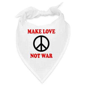 Make love not war - Bandana - Weiß - Vorne