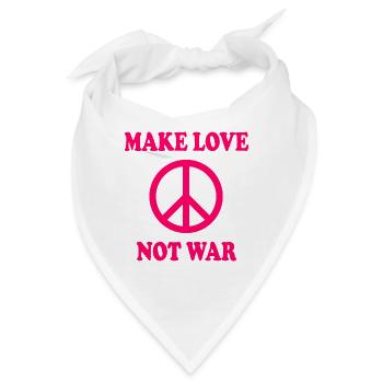 Make love not war - Bandana - Weiß - Vorne
