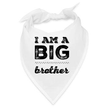 I am a BIG brother - Bandana - Weiß - Vorne