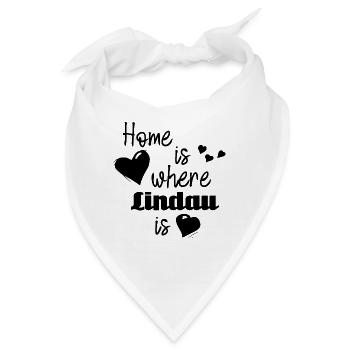Zuhause in Lindau - Home is where Lindau is - Bandana - Weiß - Vorne