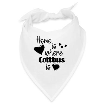 Zuhause in Cottbus - Home is where Cottbus is - Bandana - Weiß - Vorne