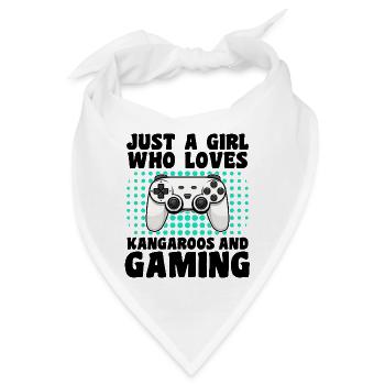 Gamer & Kangaroos: Videospiele & epische Sprünge - Bandana - Weiß - Vorne