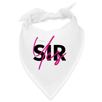 Yes, Sir! Schwarz mit Pink - Bandana - Weiß - Vorne
