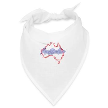 Australia | Land und Kontinent Motiv - Bandana - Weiß - Vorne