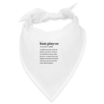Bass Player (Bassist) Clean Edition - Bandana - Weiß - Vorne