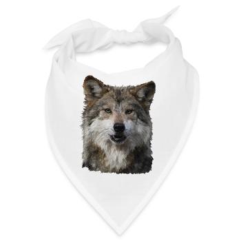 Wolf - Bandana - Weiß - Vorne
