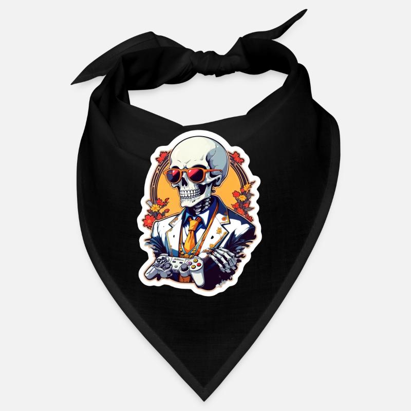 Retro Gamer Skeleton with Controller Console Games Bandana