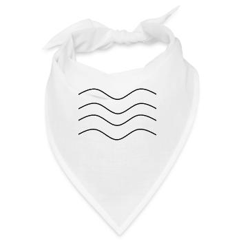 Wellen - Bandana - Weiß - Vorne