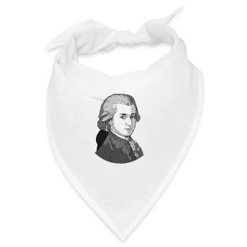 Wolfgang Amadeus Mozart - Bandana - Weiß - Vorne