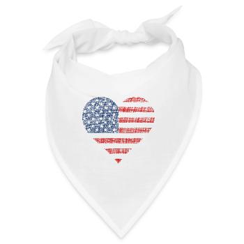USA America - Bandana - Weiß - Vorne
