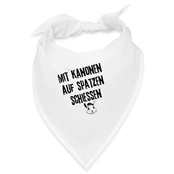 Spatzen-Kanonade Kollektion | Redewendung - Bandana - Weiß - Vorne