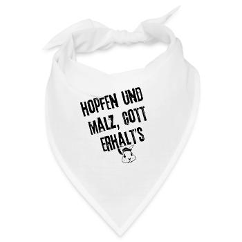 Hopfen und Malz | Redewendung - Bandana - Weiß - Vorne