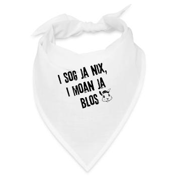 I_sogJaNix_MeineMeinung | Redewendung - Bandana - Weiß - Vorne