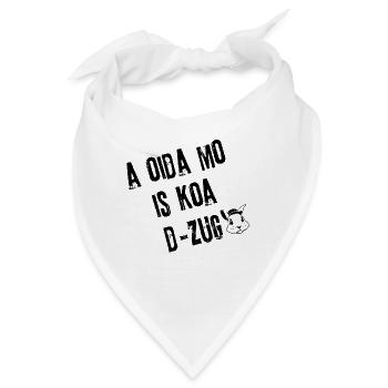OidaMo_Zugfrei | Redewendung - Bandana - Weiß - Vorne