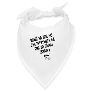 Alltagshelden | Redewendung - Bandana - Weiß - Vorne
