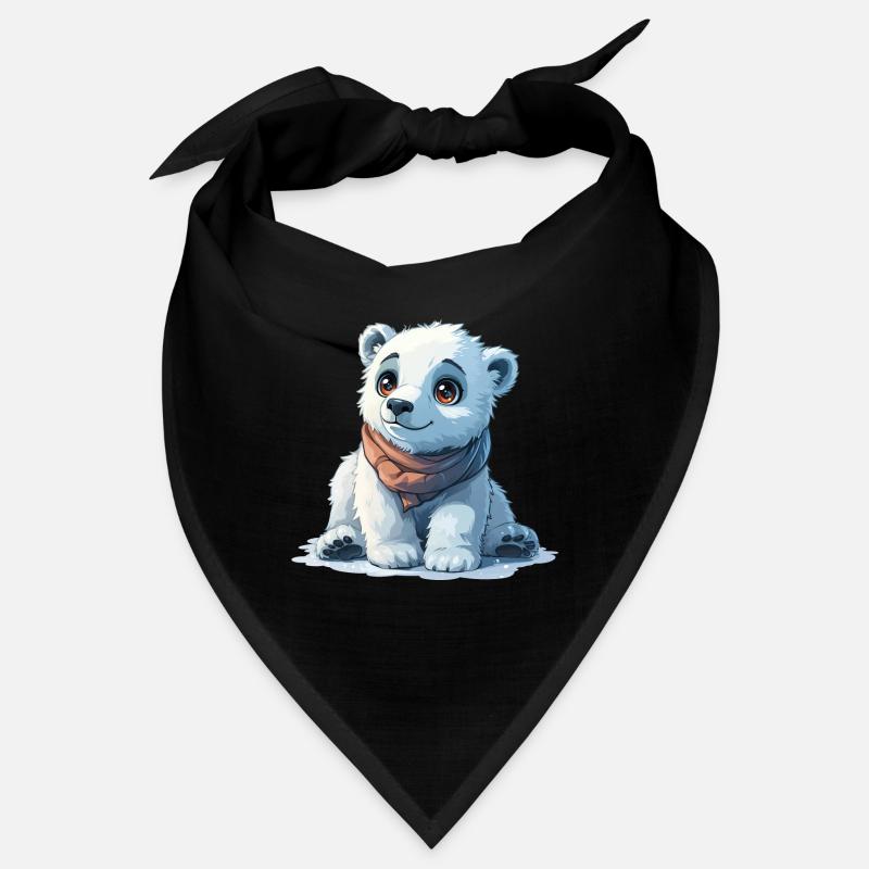 Mignon petit bébé ours polaire Bandana