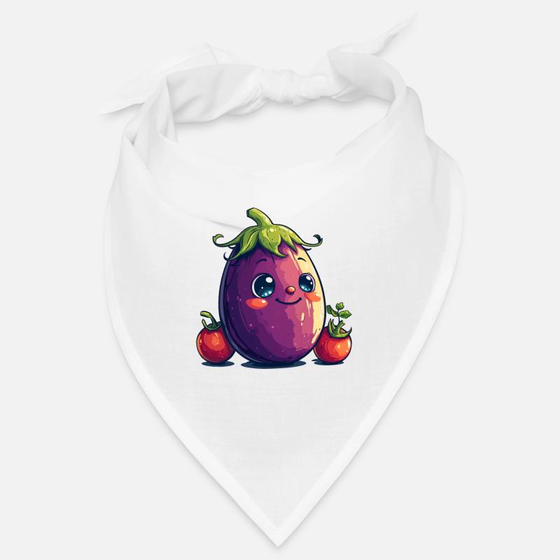 Aubergine Comic Gesicht Bandana