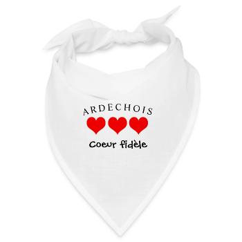 Treue Herz-Ardèchois - Bandana - Weiß - Vorne