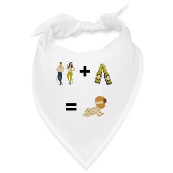 Drinken | Saufen | Party | Baby | Lustig| Fasching - Bandana - Weiß - Vorne