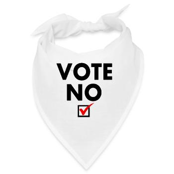 Vote no - Bandana - Weiß - Vorne