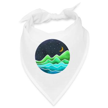 Nacht im Berg - Bandana - Weiß - Vorne