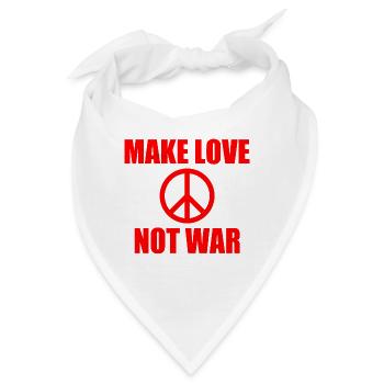 Make love not war - Bandana - Weiß - Vorne