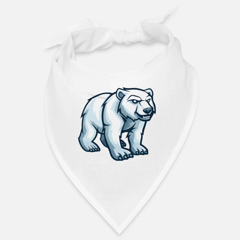 Eisbär Comic - Bandana - Weiß