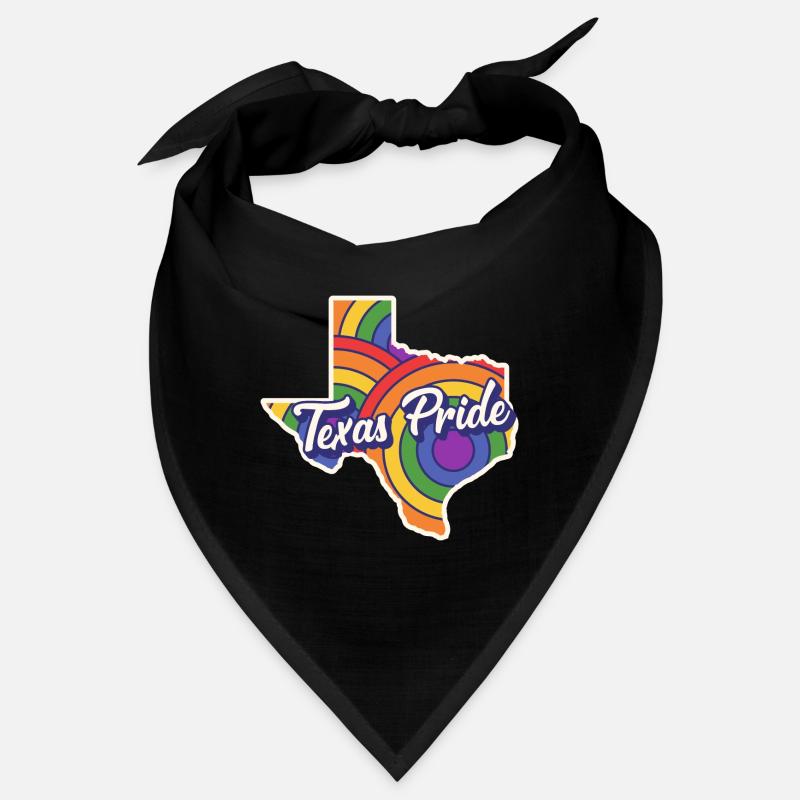 Rainbow Map Texas Design for LGBT+ Texans Bandana