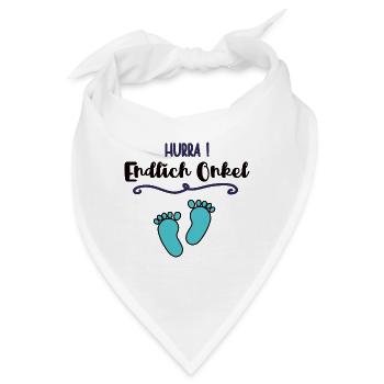 Endlich Onkel Werden Nichte Baby Verkündung Onkels - Bandana - Weiß - Vorne