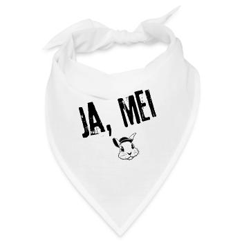 Ja, Mei Eleganz | Redewendung - Bandana - Weiß - Vorne