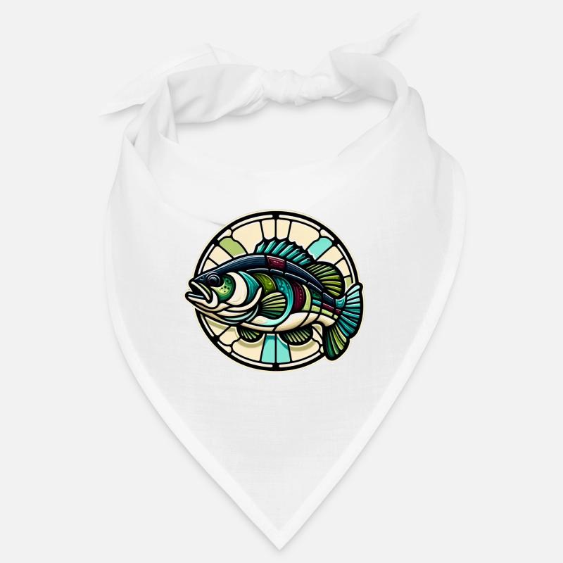 Poisson bar - Bandana - blanc