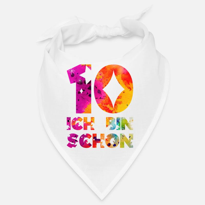 ICH BIN SCHON 10 EINHORN 10. GEBURTSTAG Bandana