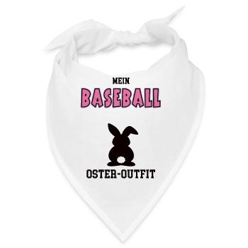 Baseball Oster Outfit Ostergeschenk Baseballerin - Bandana - Weiß - Vorne